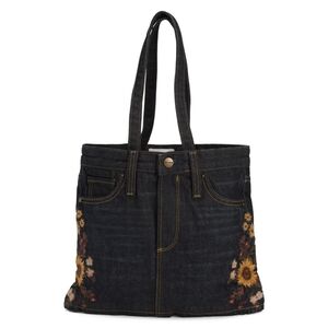 Driftwood Floral Denim Tote Handbag
